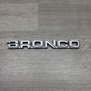 1980-1986 Ford BRONCO Chrome Fender Nameplate Emblem Logo Badge OEM